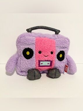 Bum Bumz Plush Battery the Stereo Radio Beanie Stuffed Animal Purple Toy 10”